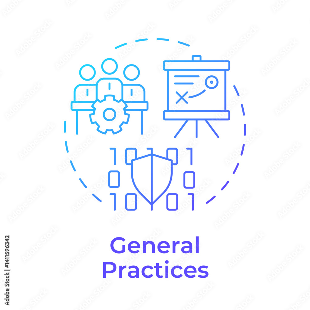 General practices blue gradient concept icon. Software development, source code. Planning, strategy. Round shape line illustration. Abstract idea. Graphic design. Easy to use in blog post General practices blue gradient concept icon. Software development, source code. Planning, strategy. Round shape line illustration. Abstract idea. Graphic design. Easy to use in blog post