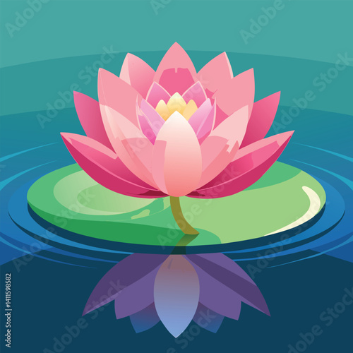 lotus flower vector illustration