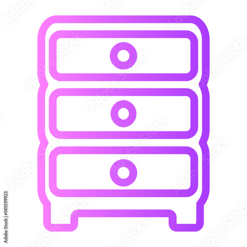 Chest Of Drawers gradient icon
