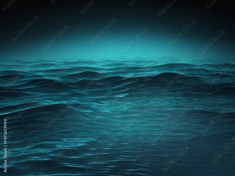 Obraz premium sea ​​gradient with waves, gradient background image AI generated