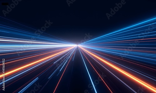 Fast forward speed lines in space.