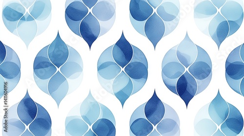 Soft curves outline a symmetrical geometric pattern with orderly regularity