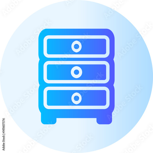 Chest Of Drawers gradient icon