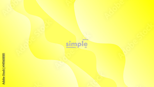 Abstract yellow background with simple design and fluid shapes. Vector illustration with simple gradient. Clear luxury background for wallpaper or cover.