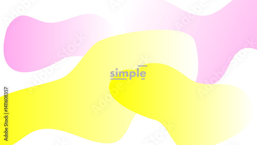 Colorful abstract background with pastel gradient shapes. Gradient of yellow and pink. Clear luxury background for wallpaper or cover.
