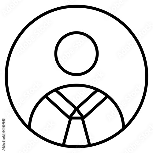 Icon of a user profile within a circle, symbolizing a registered and potentially loyal member or customer within a platform or service.