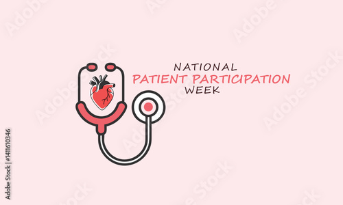National patient participation week. background, banner, card, poster, template. Vector illustration.