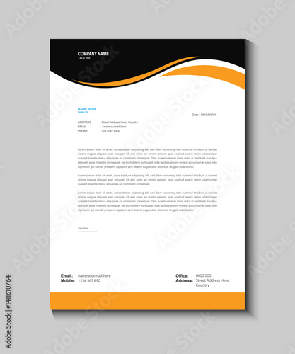 Business letterhead design template