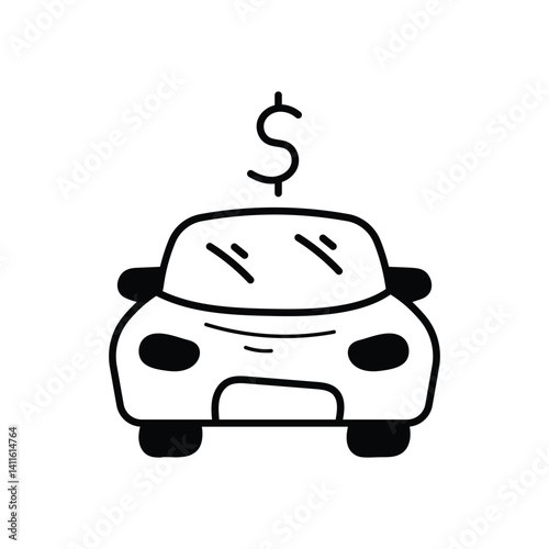 Auto Finance icon vector stock illustration