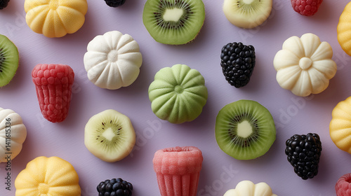 Delectable Fruit Arrangement: A colorful array of fresh, ripe, and artistic fruit is perfectly arranged, creating a visual symphony of taste and texture.