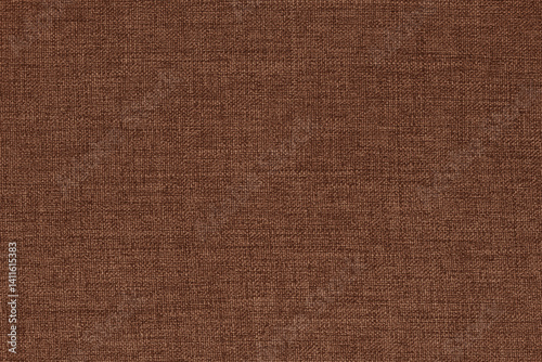 Dark brown linen fabric cloth texture background, seamless pattern of natural textile.