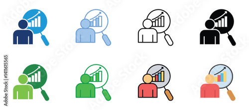 Prospect Icons Set Vector Multiple Style Collection