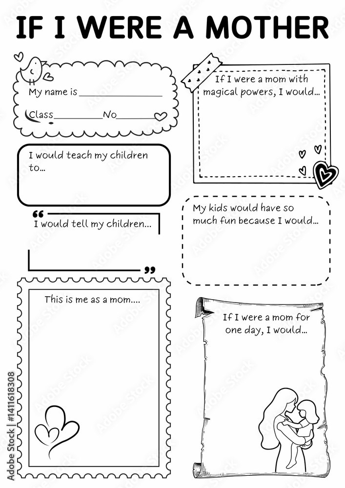 If I Were a Mother Writing Prompt | Mother's Day Activity for Kids | Creative Writing Worksheet | Drawing and Writing Template If I Were a Mother Writing Prompt | Mother's Day Activity for Kids | Creative Writing Worksheet | Drawing and Writing Template