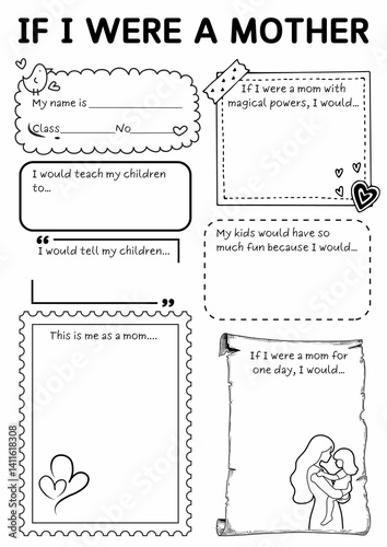 If I Were a Mother Writing Prompt | Mother's Day Activity for Kids | Creative Writing Worksheet | Drawing and Writing Template