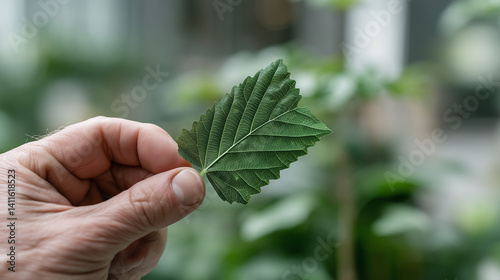 Leaf Inspection: A close-up...