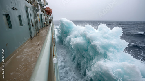 Ice Waves Crashing Against ...