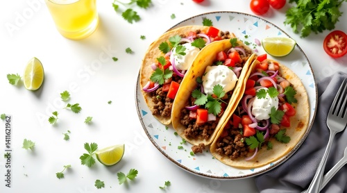 Delicious Ground Beef Tacos with Fresh Toppings