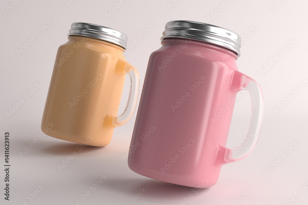 Mason Jar Drinking Mockup Mason Jar Drinking Mockup