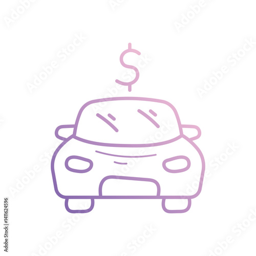 Auto Finance icon vector stock illustration