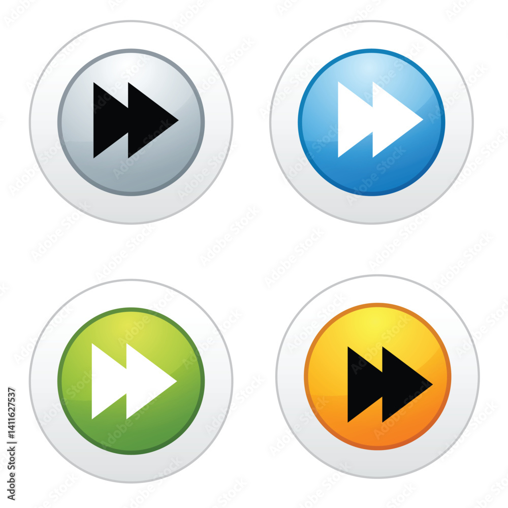 Cute cartoon hand drawn vector Fast Forward Button. Cute cartoon hand drawn vector Fast Forward Button.