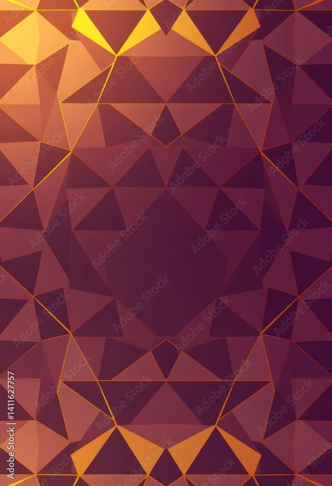 Obraz premium Elegant gold and black triangular geometric pattern background, wallpaper, triangle