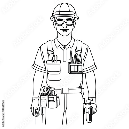 Illustration of a male soldier in uniform, showcasing professionalism and discipline.