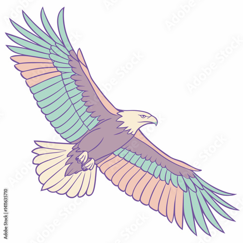 Eagle Vector Art and Illustration Set (from a collection)