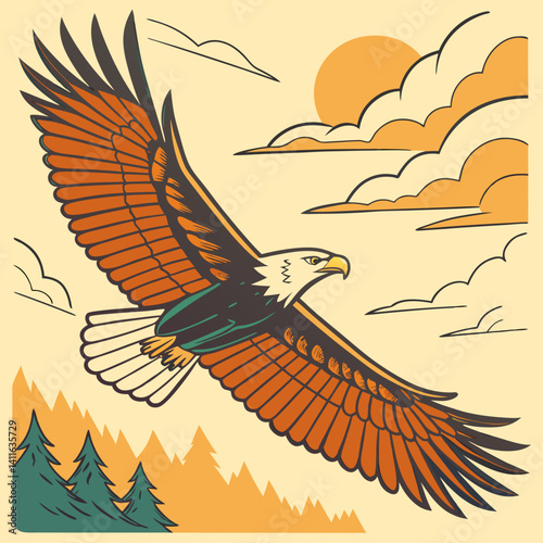Eagle Vector Art and Illustration Set (from a collection)