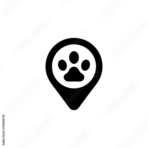 animal zoo pin icon vector
