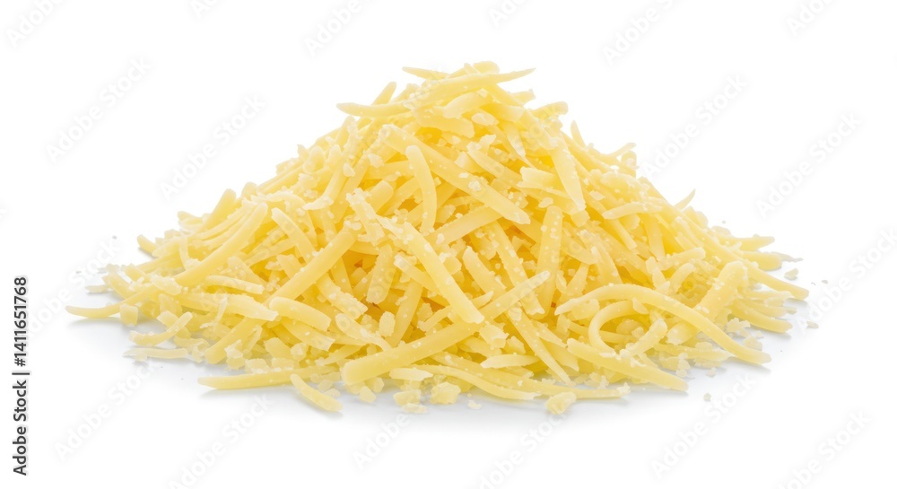 Pile of shredded cheese isolated on white background. Pile of shredded cheese isolated on white background.