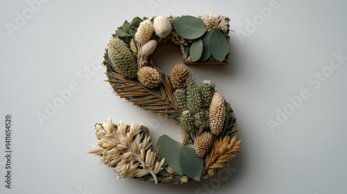 Floral 'S' Monogram: A beau...