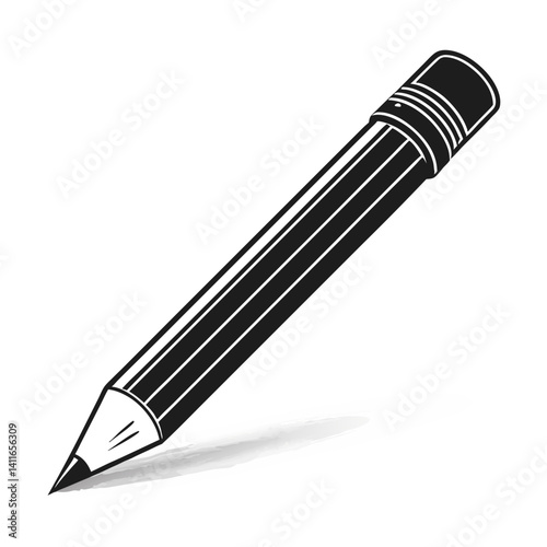 Detailed Illustration of a Classic Pencil Perfect for Educational and Creative Projects