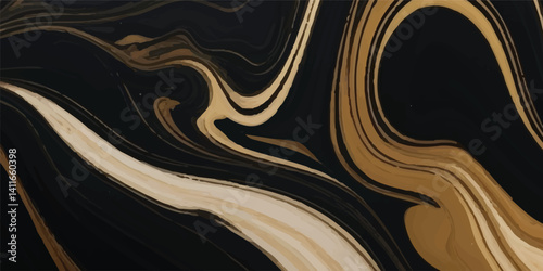 This elegant marble design with deep black and golden ocean wave patterns transforms your space into a luxurious retreat, offering both aesthetic beauty and a sense of tranquility and peace."