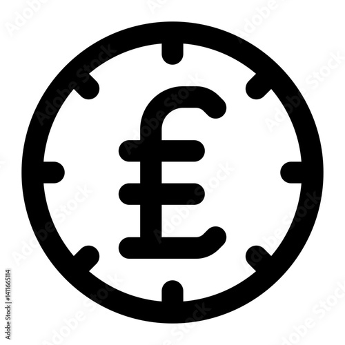 pound sterling pound coin money british england business. minimalist outline icon for web and app