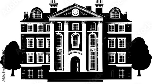 Government building fantasy architecture, Government building vector graphic