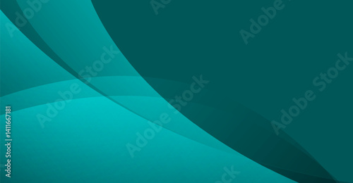 Teal Curves: A Minimalist Abstract Wave Design for Modern Backgrounds and Graphic Elements, Ideal for Creative Projects and Digital Art with Smooth Transitions