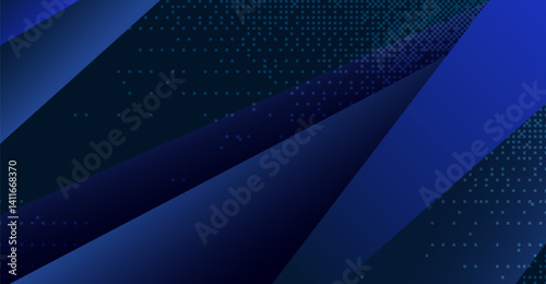 Abstract Deep Blue Overlapping Shapes with Dotted Texture, Modern Graphic Design for Presentations, Web Backgrounds and Digital Art with a Refined Aesthetic