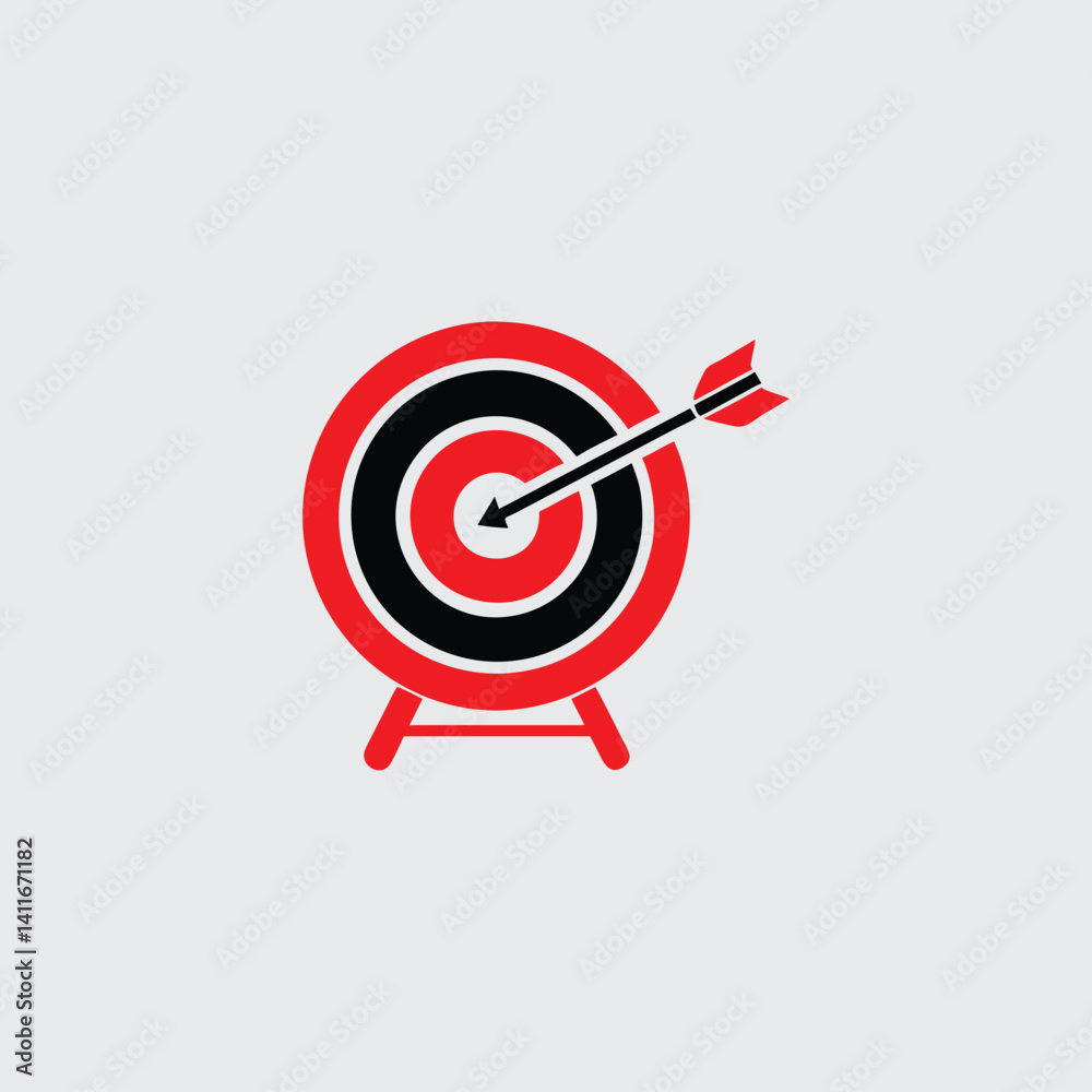 Bullseye Target with Arrow Vector Illustration
Bullseye Target with Arrow Vector Illustration