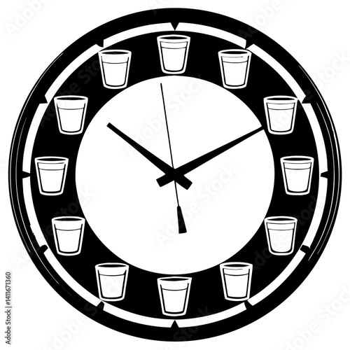 Creative Shot Glass Clock Design for Party Decor and Unique Home Accessories