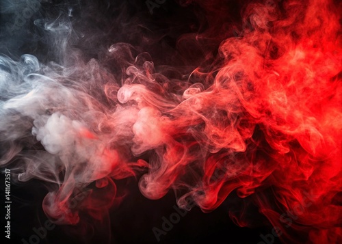 Red and Black Background With Smokes
