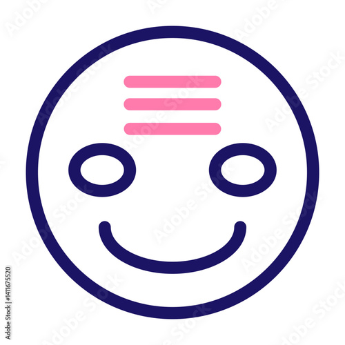 emoji pundat Vector Line Two Color Icon Design