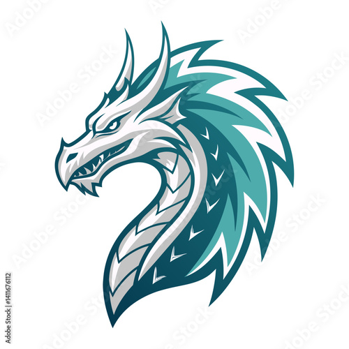 Wallpaper Mural Vibrant Stylized Dragon Head Vector Illustration for Graphic Design and Tattoo Inspiration Torontodigital.ca