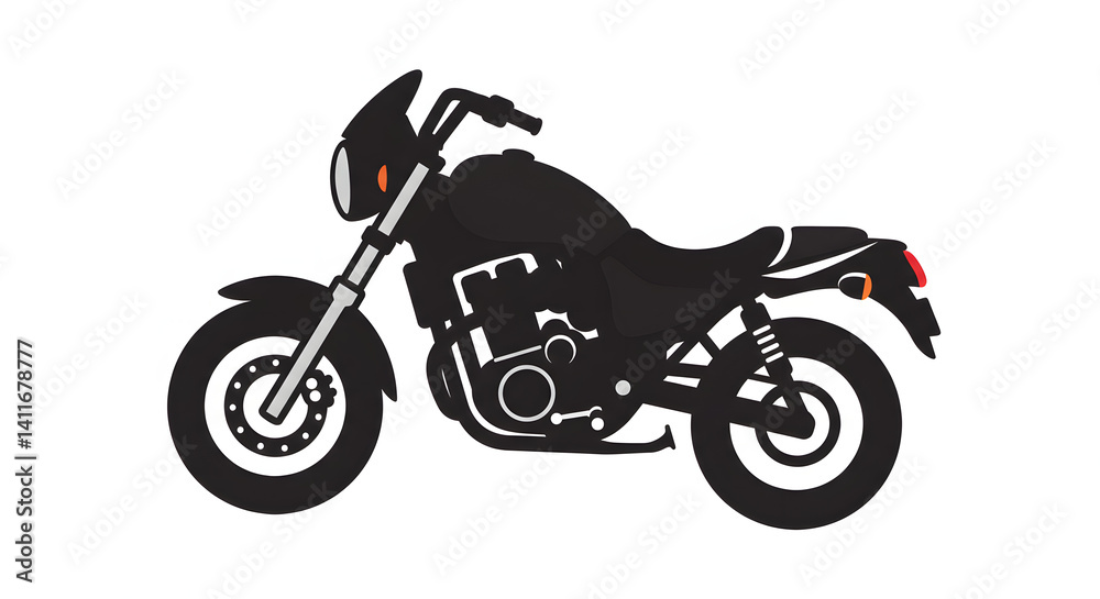 Motorcycle Illustration Simple Vector Design Motorcycle Illustration Simple Vector Design