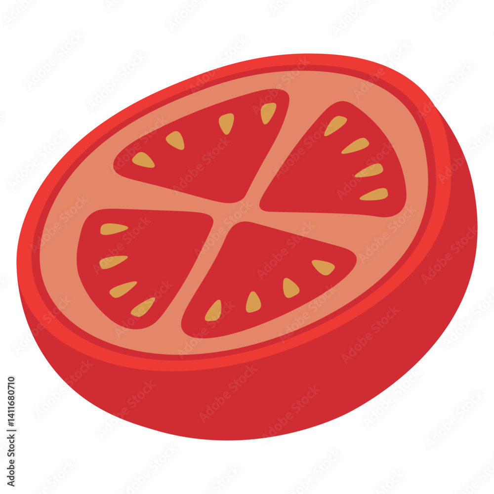 Tomato Slices Illustration Tomato Slices Illustration