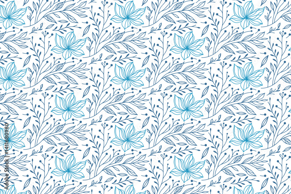 abstract blue floral one line pattern with cotton flowers for seamless textile fashion designs and pillow prints
abstract blue floral one line pattern with cotton flowers for seamless textile fashion designs and pillow prints