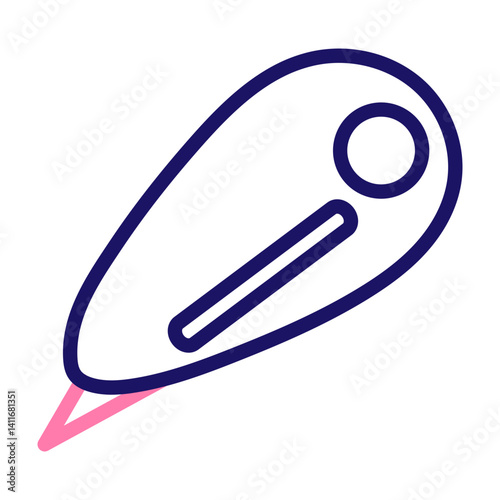 Corrector Vector Line Two Color Icon Design