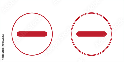 set of plus and minus symbols in circular and square shapes, positive and negative signs, vector black and white, red and green, blue and green, geometric symbols for math, web, and UI design elements