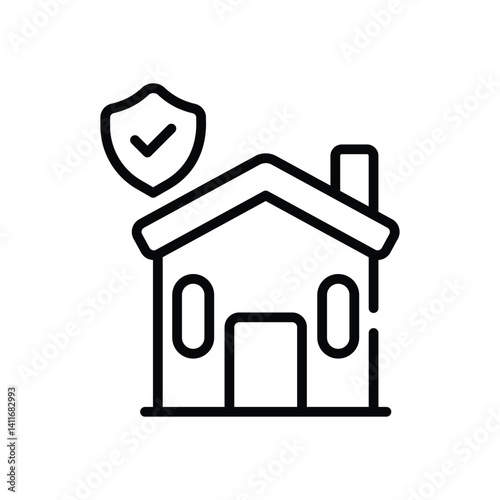 Home Insurance Icon vector stock illustration