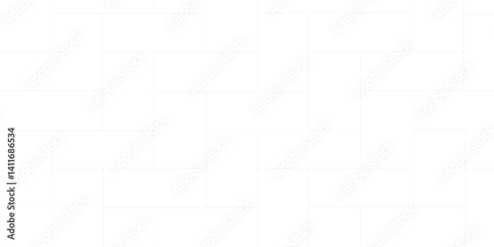 Obraz premium White tiles wall texture. White rectangle mosaic tiles texture background. Classic white metro tile. Long wide picture.