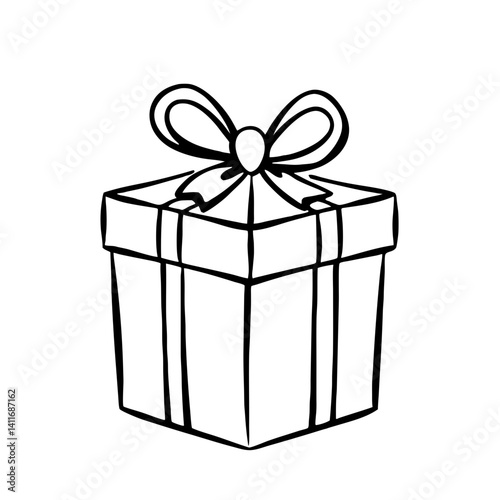 Elegant Gift Box with Decorative Bow Ideal for Celebrations Birthdays and Special Occasions
